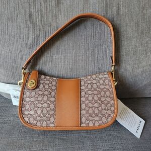 NWT Coach Originals Mini Signature Jacquard Swinger Purse in monogram